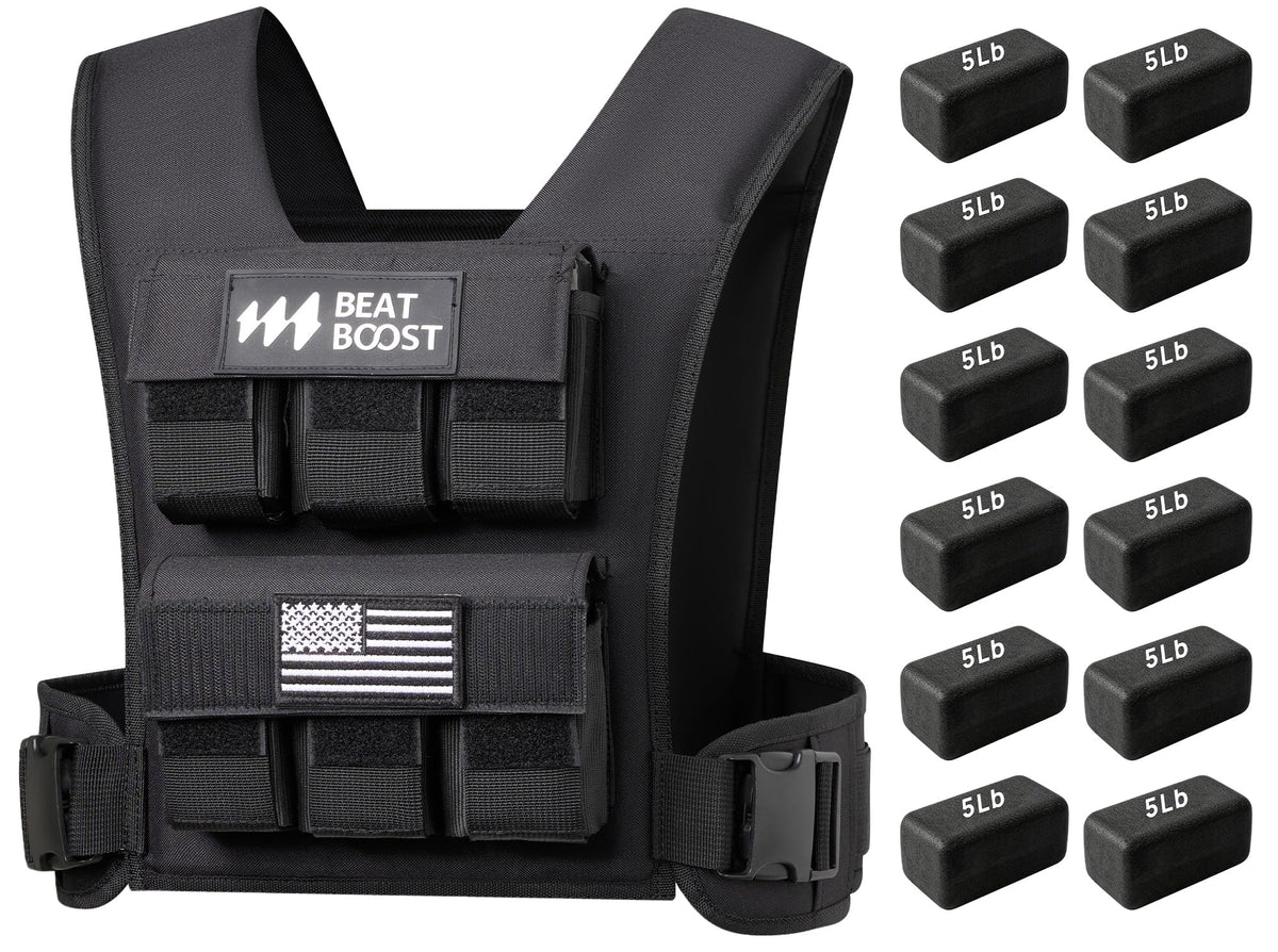 Weighted Vest Adjustable for Men, 20LB/30LB/40LB/50LB/60LB/70LB/80LB Vest