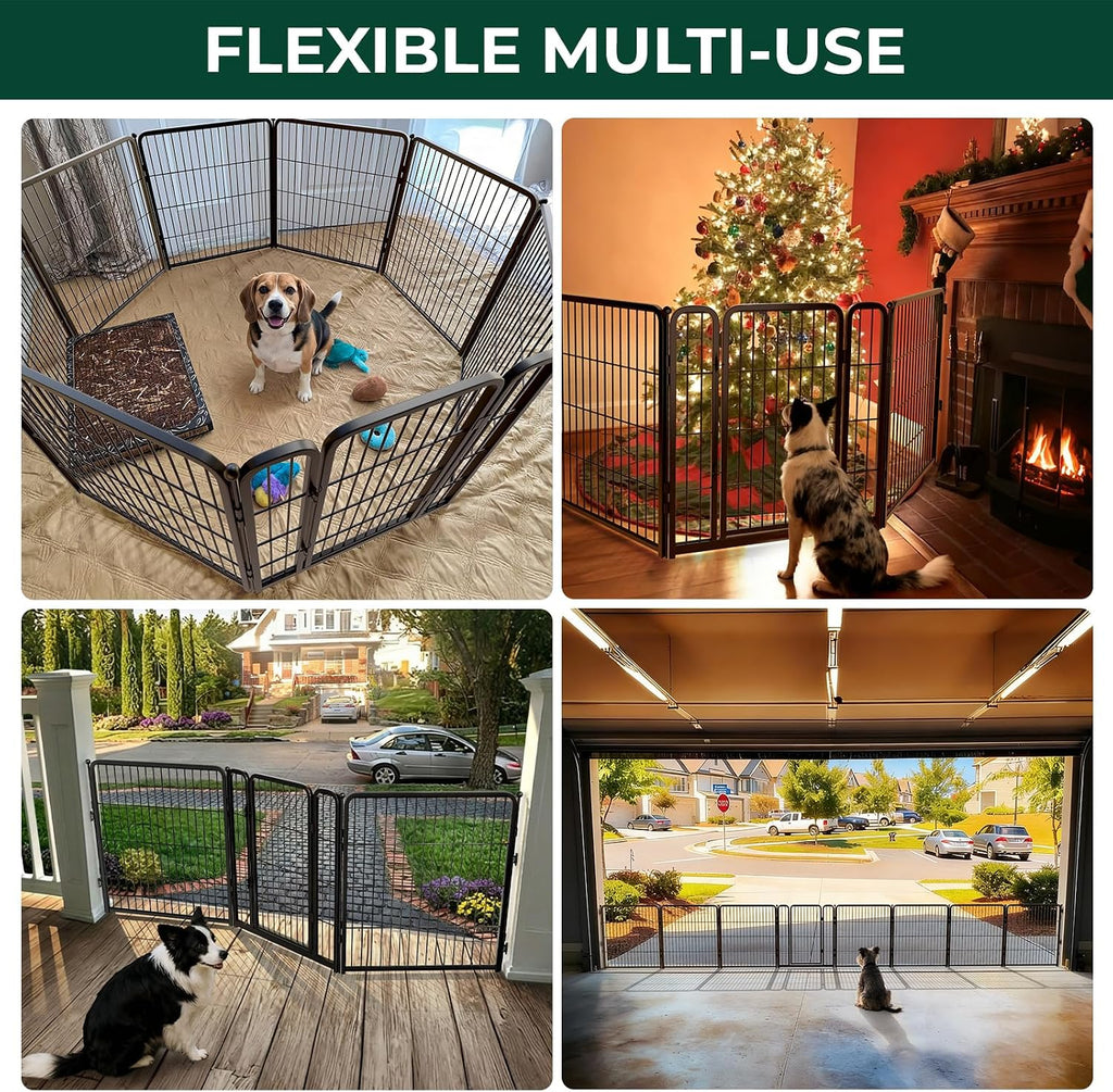 FXW Dog Gate, Extra Wide Adjustable for Openings Up to 165", 32" H