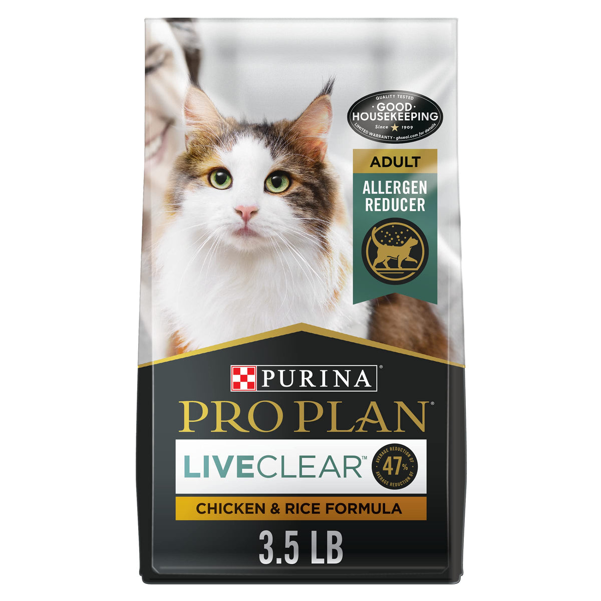Purina Pro Plan LiveClear Allergen Reducing Dry Cat Food, Chicken, 16 lb