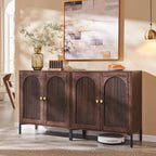 IFGET 61.75" W Modern Arched Sideboard Buffet Cabinet with Storage, Natural