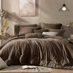 Monbix King Size Comforter Set Olive Green 7 Pieces Bed in a Bag