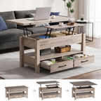 DUMOS 39.4" Convertible Lift Top Coffee Table, 4 in 1 Multifunctional Table