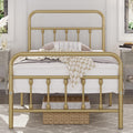 Yaheetech Queen Metal Platform Bed Frame, Victorian Headboard & Footboard
