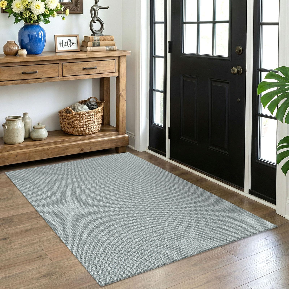 EARTHALL Washable Area Rug, Non Slip Living Room Rug, 5x7 Ft, Sand/Beige
