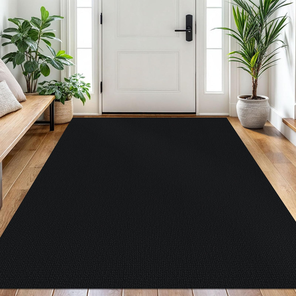EARTHALL Washable Area Rug, Non Slip Living Room Rug, 5x7 Ft, Sand/Beige