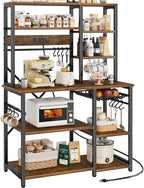 SUPERJARE Large Bakers Rack with Power Outlets, 39.6 Inches Microwave Stand