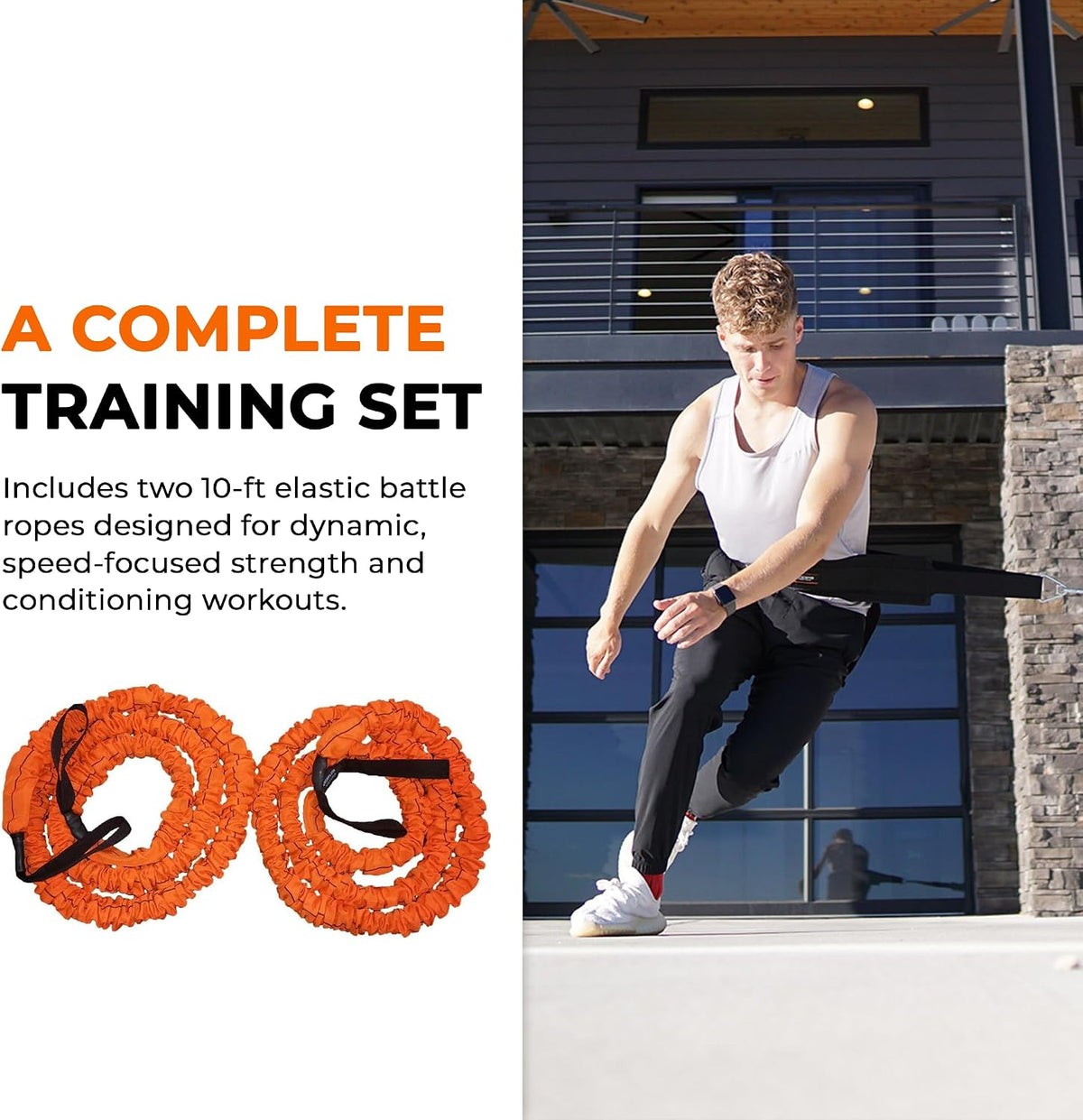 Stroops Son of The Beast Dual Safety Sleeved Battle Ropes for Body Workout