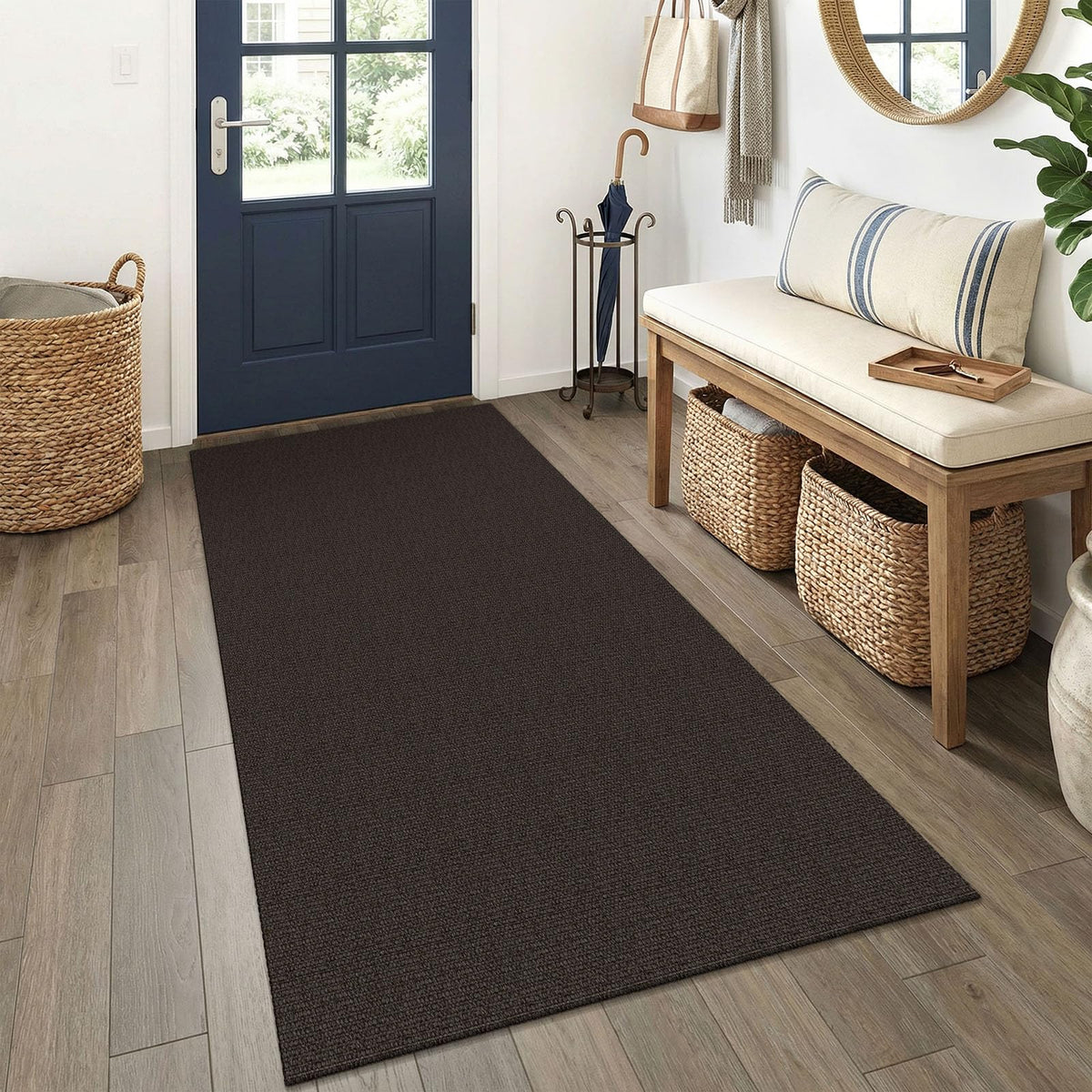 EARTHALL Washable Area Rug, Non Slip Living Room Rug, 5x7 Ft, Sand/Beige