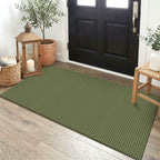EARTHALL Woven Area Rugs 6x9 Ft Washable Living Room Rugs Non Slip Rubber Backed Dining Room Rug Braided Bedroom Rugs Indoor Floor Carpet for Living Room, Bedroom, Dining Room, Beige/Ivory