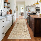 Washable Area Rugs for Living Room: 9x12 Bedroom Rug Boho Vintage Area Rug Stain Resistant Non Slip Low Pile Lightweight Soft Carpets for Dining Room Kitchen Nursery Kids Room Playroom Home Office