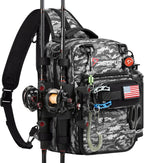Piscifun Fishing Tackle Backpack, 3-Way Carry with Rod Holders