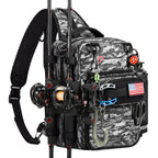 Piscifun Fishing Tackle Backpack, 3-Way Carry with Rod Holders
