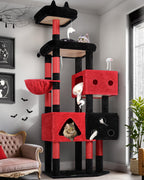 Globlazer Extra Large Cat Tower for Big Cats 20 lbs, 81in, F81, Dark Grey