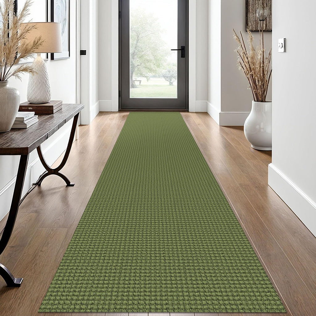 EARTHALL Woven Area Rugs 6x9 Ft Washable Living Room Rugs Non Slip Rubber Backed Dining Room Rug Braided Bedroom Rugs Indoor Floor Carpet for Living Room, Bedroom, Dining Room, Beige/Ivory