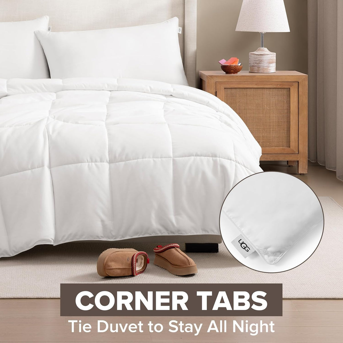 UGG Danielle Queen Comforter, Cooling Duvet Insert, 1 ct, White
