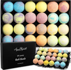 Aqua Elegante Luxury Bath Bombs for Women - Gift Set of 24 Fizzy Bathbombs