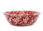 Enamelware Benson Basin, 32 quart, Red/White Splatter (Single)