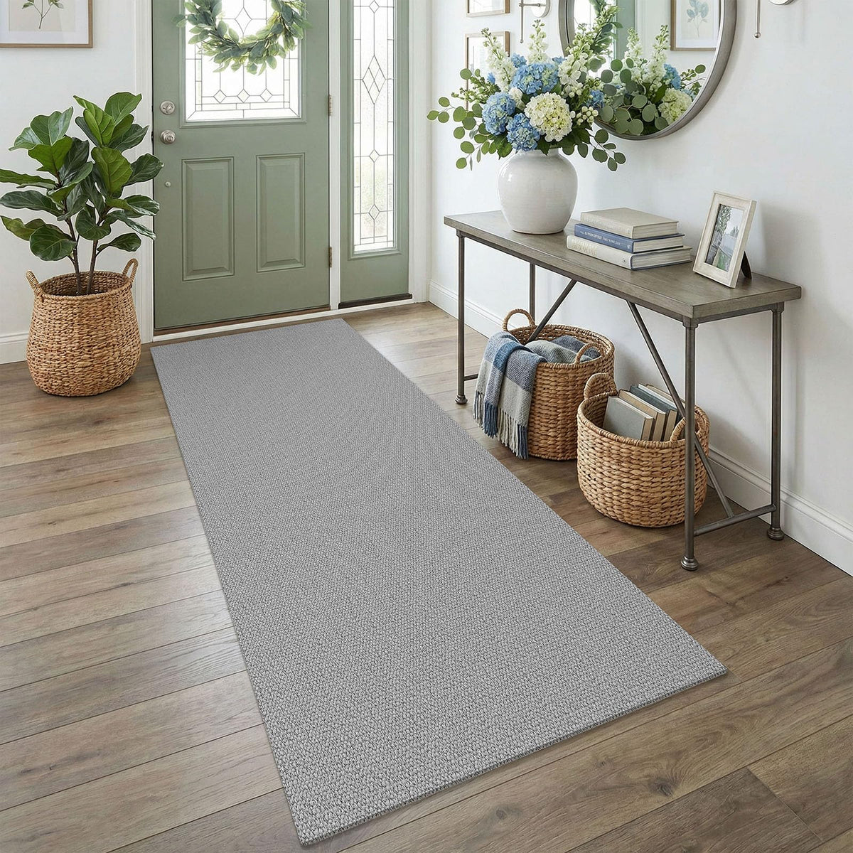EARTHALL Washable Area Rug, Non Slip Living Room Rug, 5x7 Ft, Sand/Beige