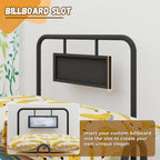 Rolling Pillow Storage Rack, Cushion and Pillow Holder with Sign Holder