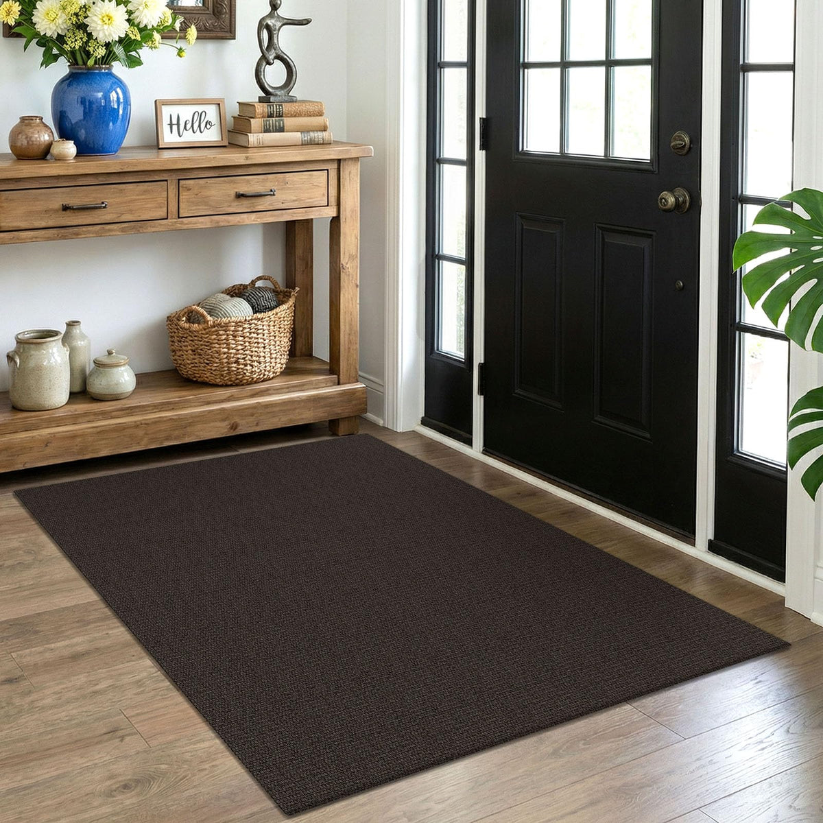 EARTHALL Washable Area Rug, Non Slip Living Room Rug, 5x7 Ft, Sand/Beige