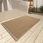 Upgraded Waffle Bath Mat Set of 2 Absorbent Bathroom Mat 18"x30" + 24"x48"