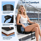 VIVOHOME Stadium Seats with Back Support, Bleacher Chairs for Sport Event