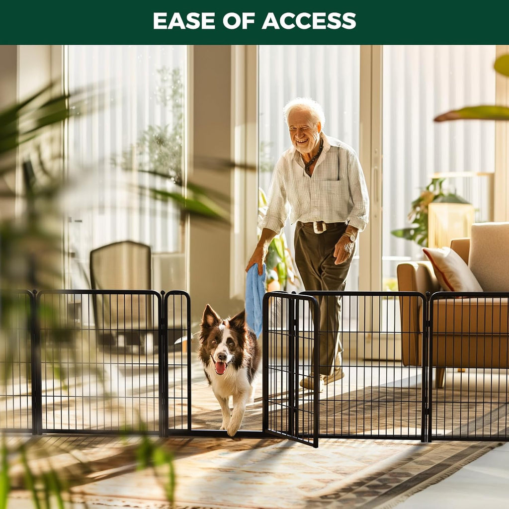 FXW Dog Gate, Extra Wide Adjustable for Openings Up to 111", 32" H