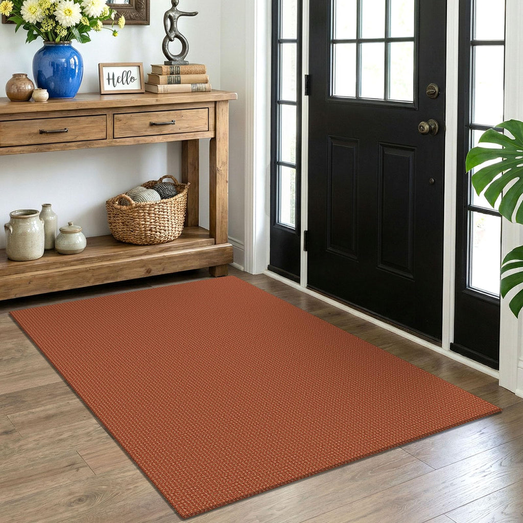 EARTHALL Woven Area Rugs 6x9 Ft Washable Living Room Rugs Non Slip Rubber Backed Dining Room Rug Braided Bedroom Rugs Indoor Floor Carpet for Living Room, Bedroom, Dining Room, Beige/Ivory