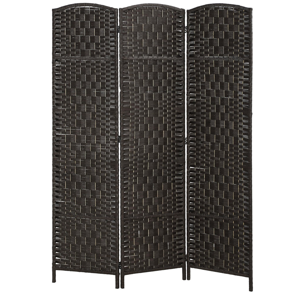 HOMCOM Room Divider 6-Panel, 6FT-Tall Folding Privacy Screen, Natural