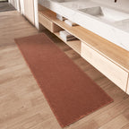 Upgraded Waffle Bath Mat Set of 2 Absorbent Bathroom Mat 18"x30" + 24"x48"