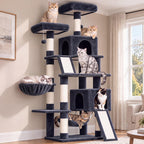 Gitelsnour Cat Tree, 71'' Tower for Large Cat with Scratching Post, GCT032G
