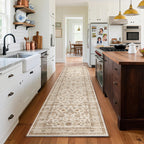 Washable Area Rugs for Living Room: 9x12 Bedroom Rug Boho Vintage Area Rug Stain Resistant Non Slip Low Pile Lightweight Soft Carpets for Dining Room Kitchen Nursery Kids Room Playroom Home Office
