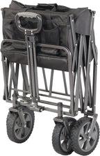 Mac Sports Collapsible Folding Outdoor Utility Wagon, Black