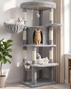 Globlazer 66inch Corner Cat Tree Tower for Indoor Large Cats, C66, Beige