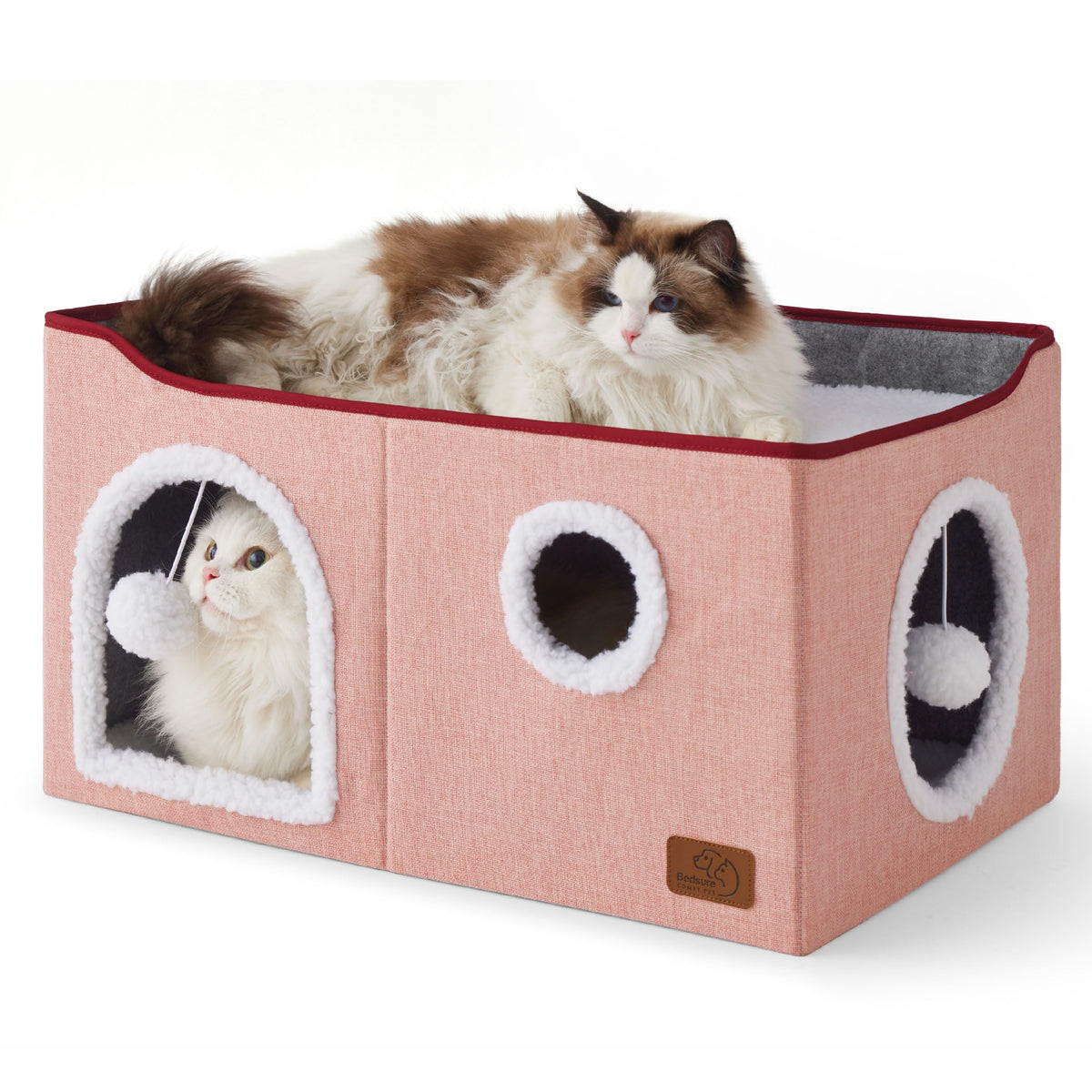 Bedsure 3-Level Cat Tree for Indoor Cats with Scratching Post,Grey