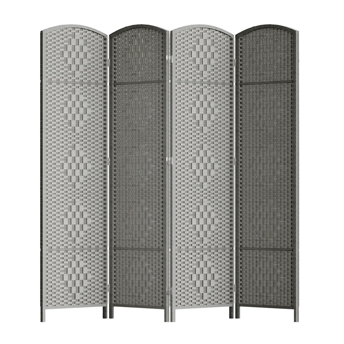 HALLYBEE Room Divider Panel,8 Panel Partition Room Dividers, Dark Mocha