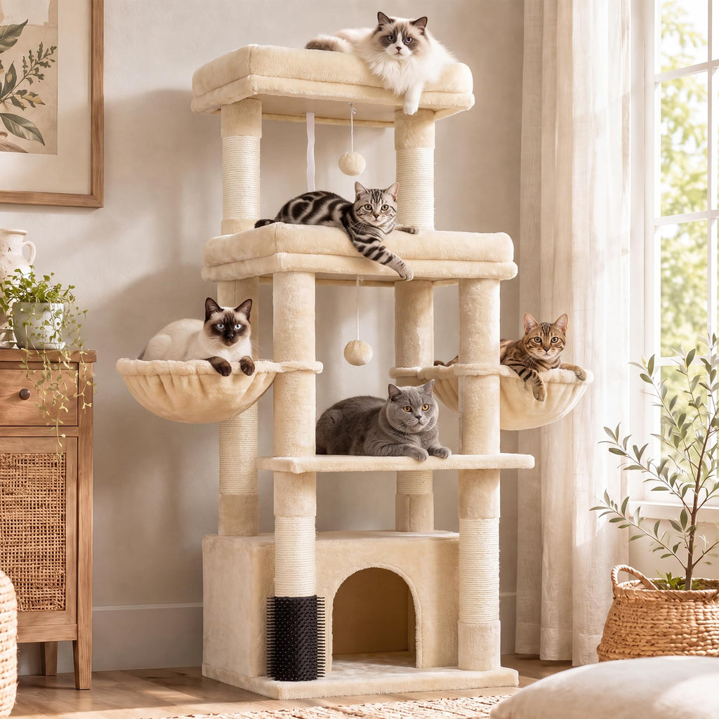 Hey-brother Cat Tree Tower with Extra Large Platform, Big Condo, MPJ070W