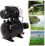 1HP Shallow Well Pump with Pressure Tank, 793GPH Irrigation Jet Pump, 110V Automatic Water Pumps Booster System Max. Head 147.64ft for Garden Lawn Farm Home (Black, 1 Hp)