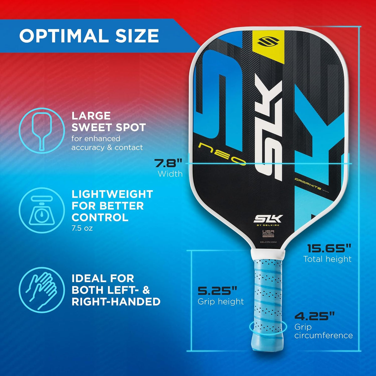 Selkirk Sport SLK Neo Pickleball Paddles Set of 2 + Pickleballs + Sling Bag