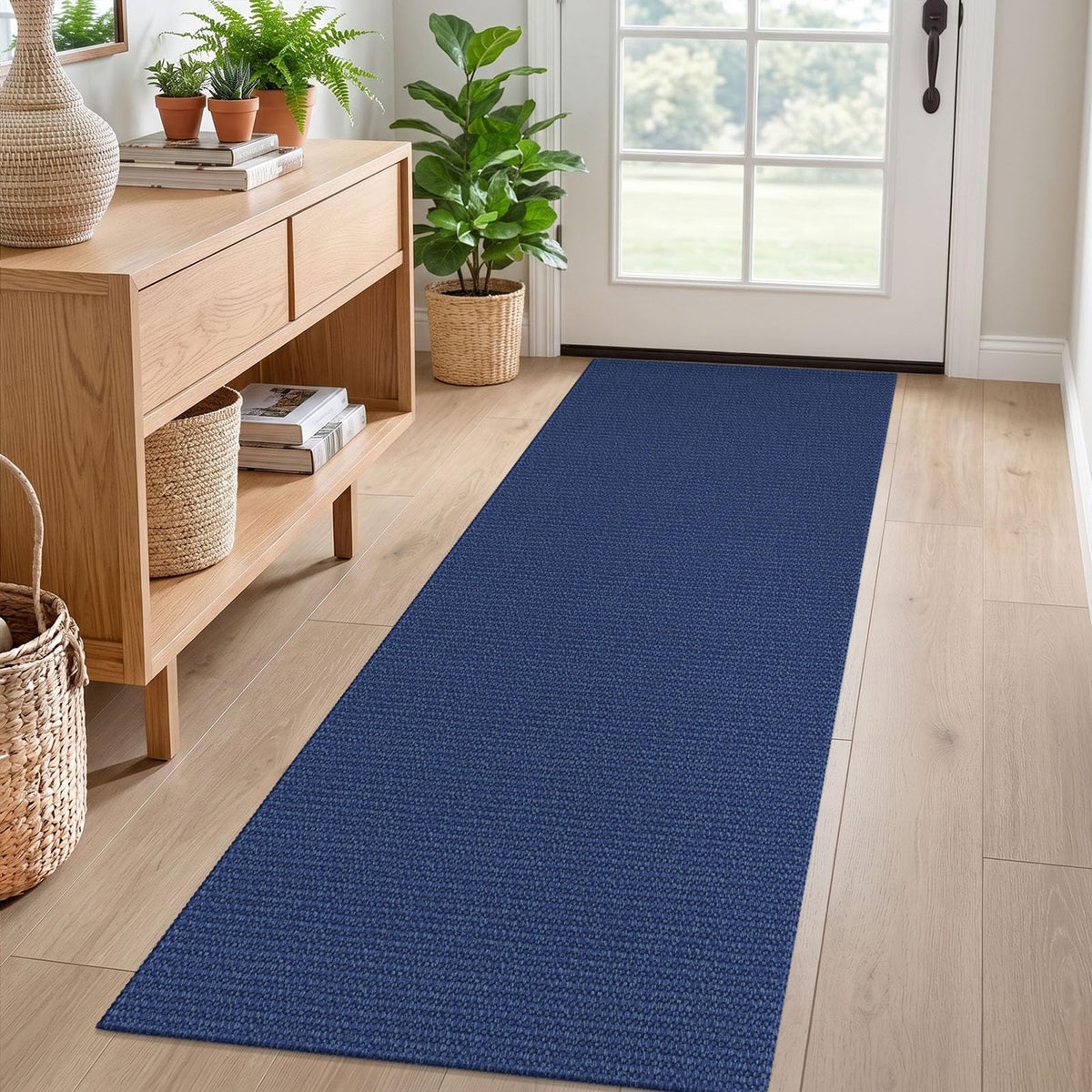 EARTHALL Washable Area Rug, Non Slip Living Room Rug, 5x7 Ft, Sand/Beige