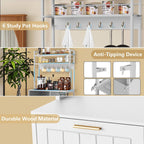 6-Tiers Kitchen Bakers Rack, Microwave Stand Cabinet with Storage