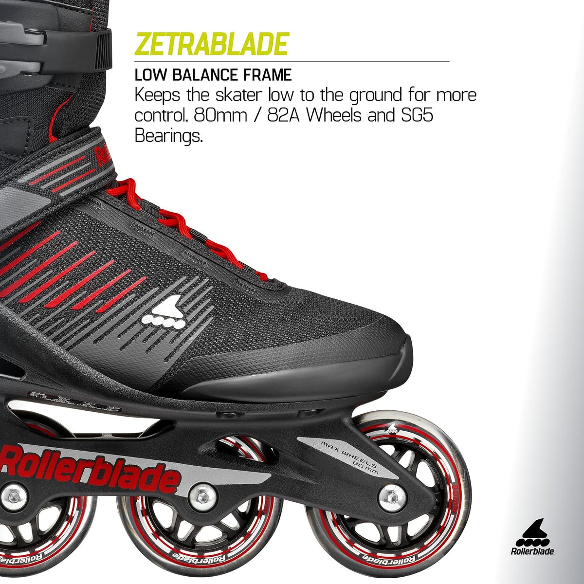 Rollerblade Zetrablade Men's Adult Fitness Inline Skate, Black and Silver