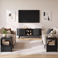 Living Room Table Sets of 2, Oval TV Stand and Coffee Table Set