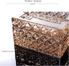Ashtrays Fashion Crystal Ashtray Multi-function with Cover Dual-use Ashtray Household Living Room Coffee Table ash Tray(Clear)