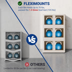 FLEXIMOUNTS 228 QT Stackable Plastic Storage Bins With Lids, Milky White