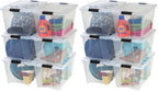 IRIS USA 6-Pack 54 Quart Storage Bins with Lids, Clear