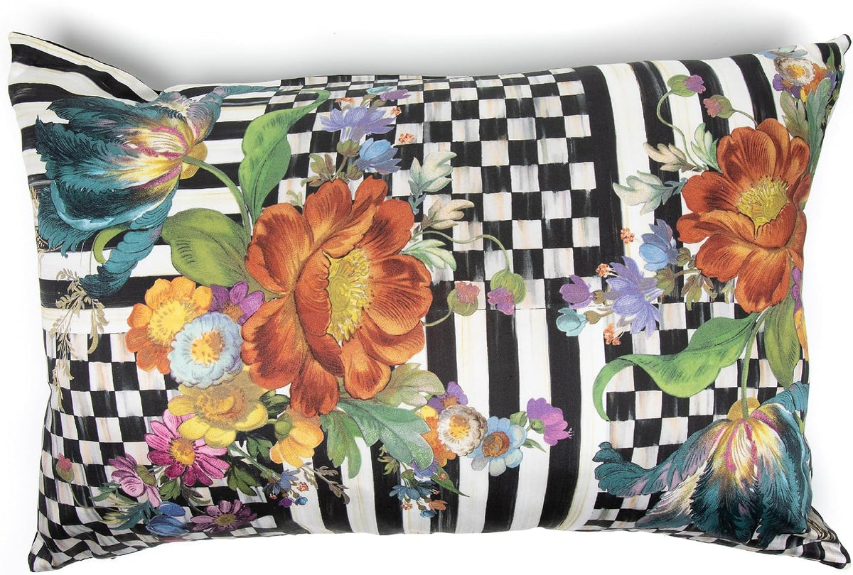 MACKENZIE-CHILDS Lumbar Throw Pillow, 24x16, Courtly Flower Market