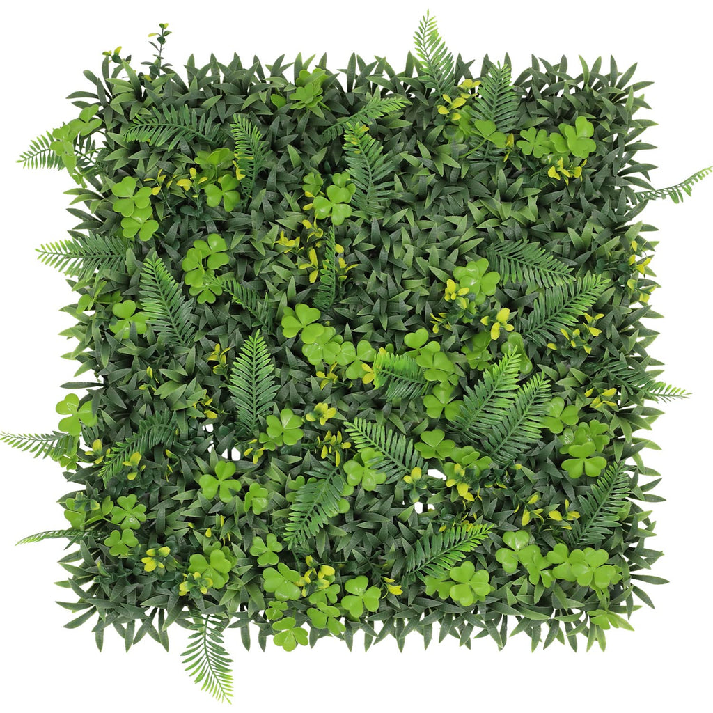 ECOOPTS 40"x40" Faux Ivy Privacy Fence Screen Artificial Boxwood Panels Topiary Hedge Plants for Indoor Outdoor Decoration, #1 Mixed Leave, 1 Pack