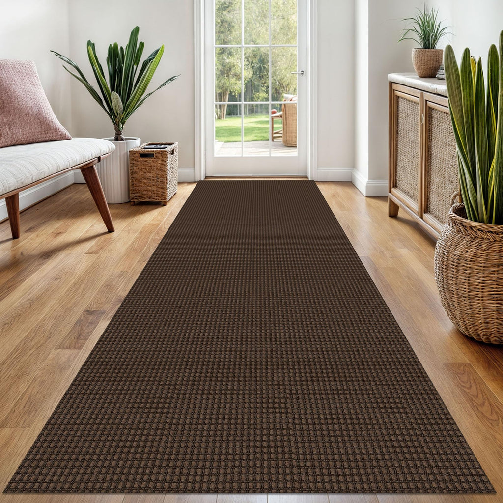 EARTHALL Woven Area Rugs 6x9 Ft Washable Living Room Rugs Non Slip Rubber Backed Dining Room Rug Braided Bedroom Rugs Indoor Floor Carpet for Living Room, Bedroom, Dining Room, Beige/Ivory