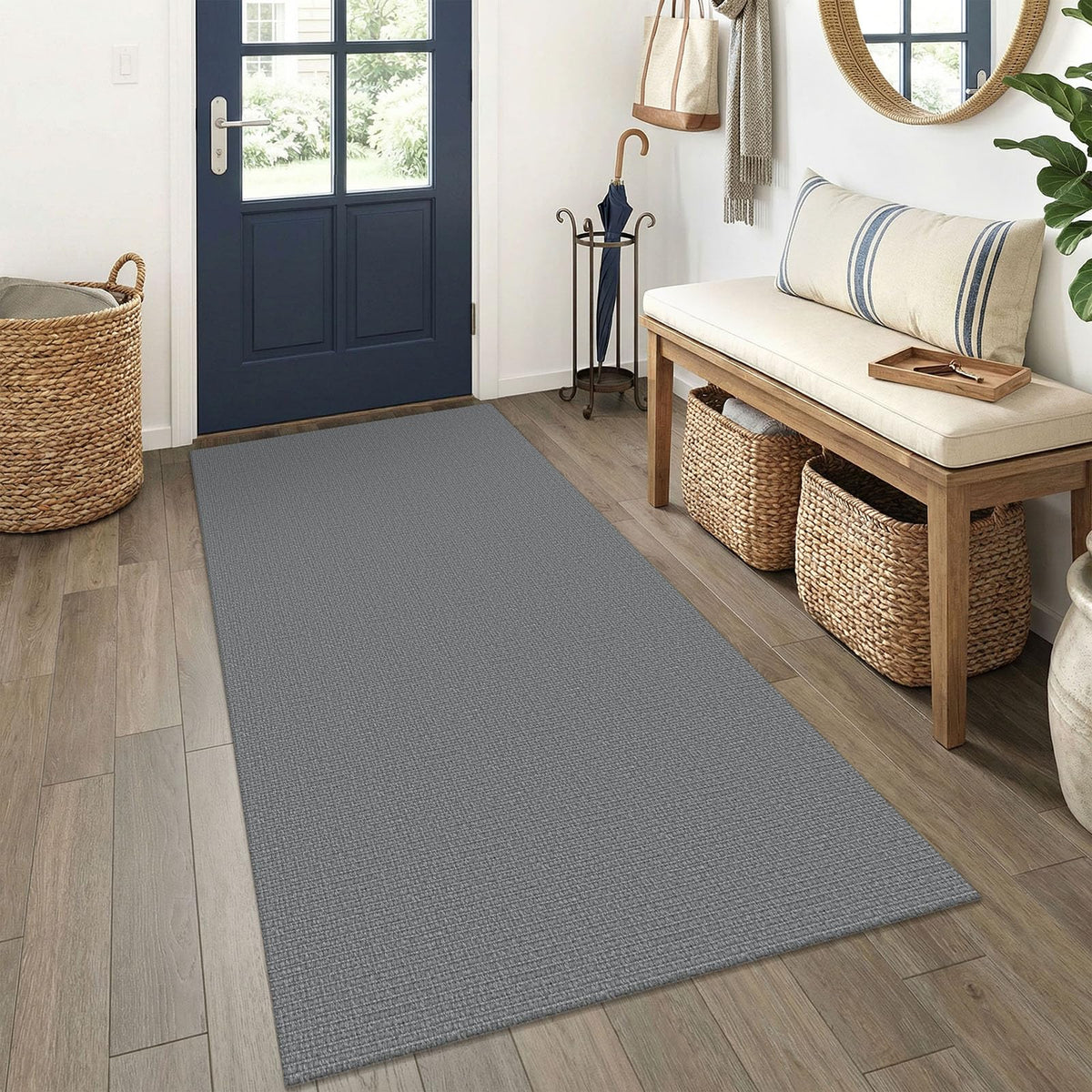 EARTHALL Washable Area Rug, Non Slip Living Room Rug, 5x7 Ft, Sand/Beige